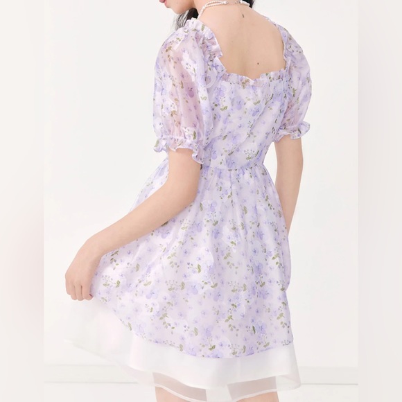 Ledin purple flower dress DISCONTINUED - Picture 4 of 8